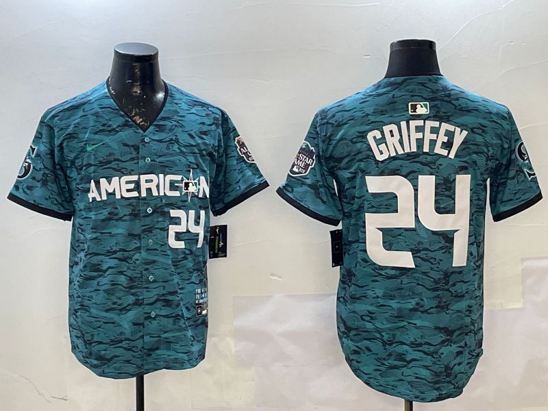 Men Seattle Mariners 24 Griffey Blue All star 2025 Nike MLB Jersey style 3